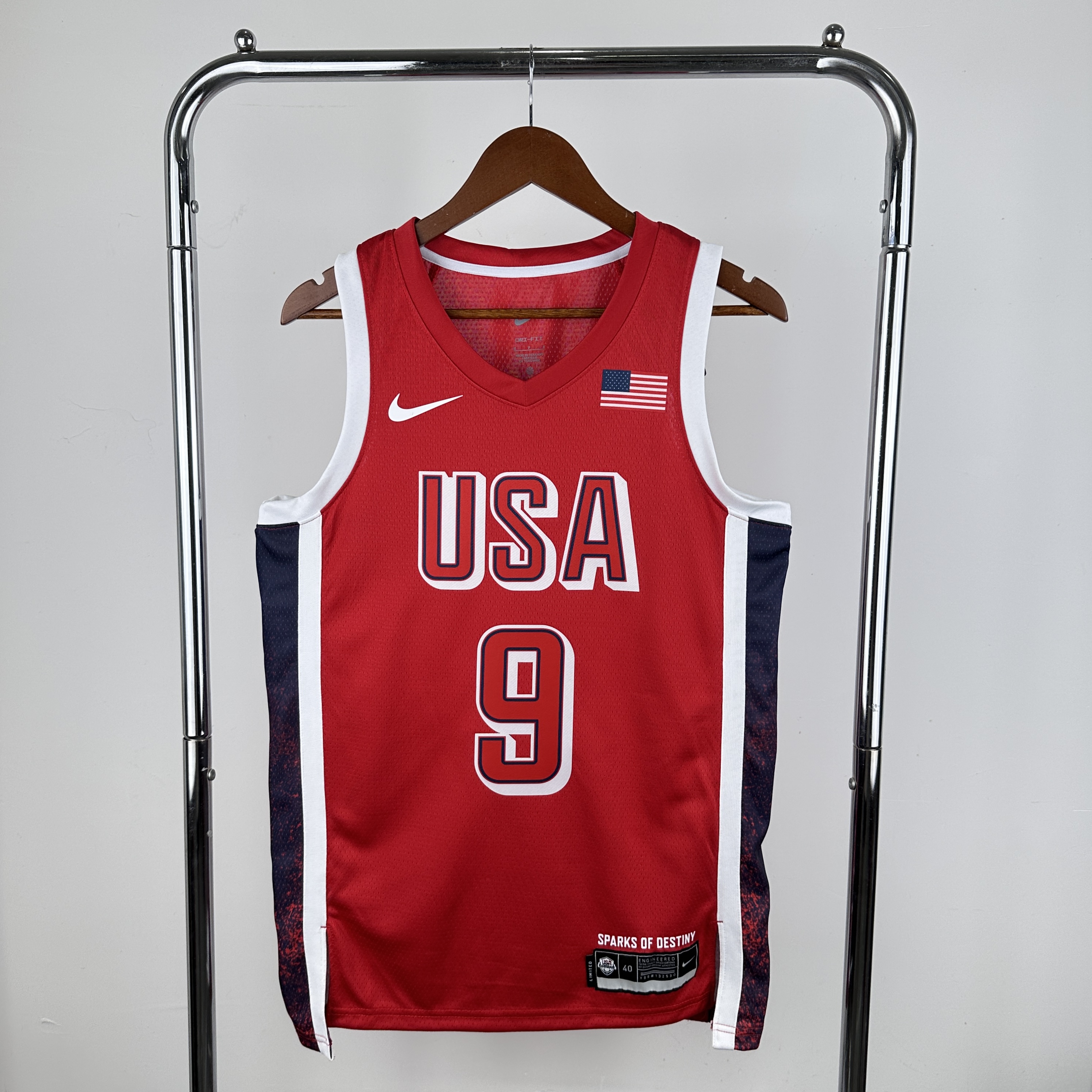 2024 Olympic USA #9 Haliburton Red Nike NBA Jersey->more jerseys->NBA Jersey